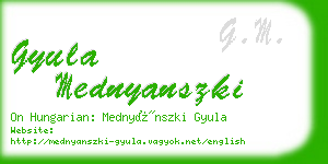 gyula mednyanszki business card